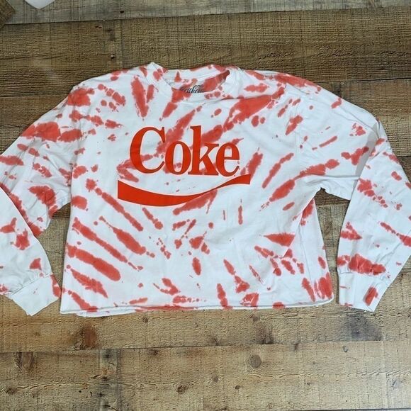 coca Cola coke tie dye cropped long sleeve shirt - Picture 5 of 10